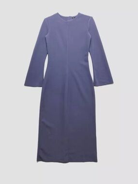 Zara Dusty Lavender Long Sleeve Midi Dress